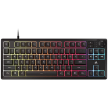 CORSAIR K55 CORE TKL RGB Gaming Keyboard, Backlit Zoned RGB LED, Rubberdome