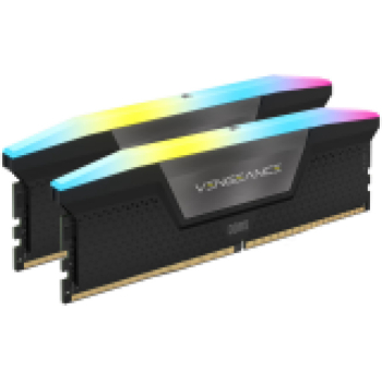 CORSAIR DDR5, 5600MT/s 32GB 2x16GB DIMM, 40-40-40-77, XMP 3.0, VENGEANCE RGB DDR5 Black Heatspreader, RGB LED, 1.25V