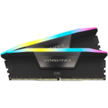 CORSAIR DDR5, 6400MT/s 32GB 2x16GB DIMM, 32-40-40-84, Std PMIC, XMP 3.0, VENGEANCE RGB DDR5 Black Heatspreader, RGB LED, 1.4V