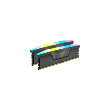 CORSAIR DDR5, 5600MT/s 96GB 2x48GB DIMM, 40-40-40-77, XMP 3.0, VENGEANCE RGB DDR5 Black Heatspreader, RGB LED, 1.25V