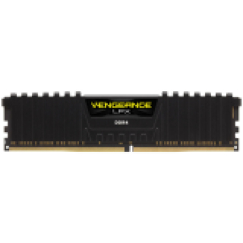 CORSAIR DDR4, 3200MHz 8GB 1x8GB Dimm, Unbuffered, Single Rank, 16-20-20-38, XMP 2.0, Vengeance LPX black Heatspreader, Black PCB, 1.35V