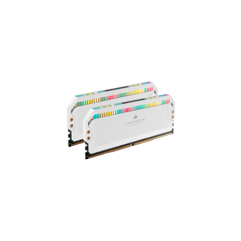 CORSAIR DDR5, 5200MT/s 32GB 2x16GB DIMM, 40-40-40-77, STD PMIC, XMP 3.0, DOMINATOR PLATINUM RGB DDR5 White Heatspreader, RGB LED, 1.25V