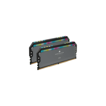 CORSAIR DDR5, 6000MT/s 32GB 2x16GB DIMM, 30-36-36-76, Std PMIC, AMD EXPO, DOMINATOR PLATINUM RGB DDR5 Cool Grey Heatspreader, RGB LED, 1.4V