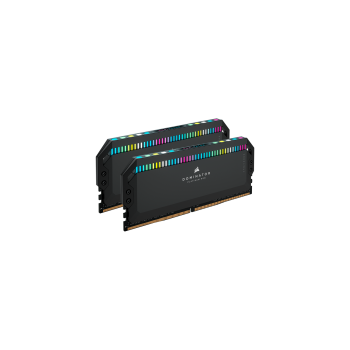 CORSAIR DDR5, 6200MT/s 32GB 2x16GB DIMM, 36-39-39-76, OC PMIC, XMP 3.0, DOMINATOR PLATINUM RGB DDR5 Black Heatspreader, RGB LED, 1.3V