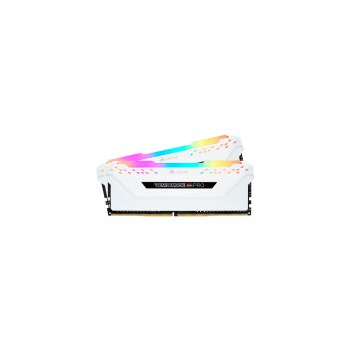 CORSAIR DDR4, 3200MHz 16GB 2x8GB DIMM, 16-18-18-36, XMP 2.0, VENGEANCE RGB PRO White Heatspreader, RGB LED, 1.35V