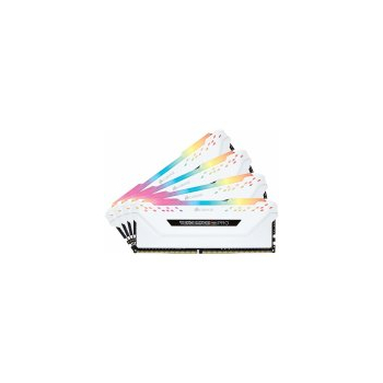 CORSAIR DDR4, 3200MHz 32GB 4x8GB DIMM, 16-18-18-36, XMP 2.0, Vengeance RGB Pro White Heatspreader, RGB LED, 1.35V