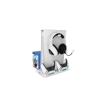 CANYON Podstawka CS-5 RGB PS5 Ładowanie + Chłodzenie Biała