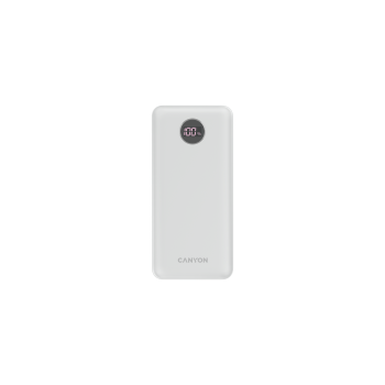 CANYON Powerbank PB-2002 LED 20000 mAh PD 20W QC 3.0 Biały