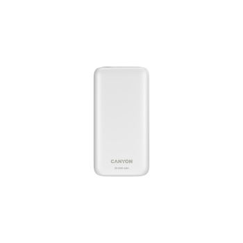 CANYON Powerbank PB-301 LED 30000 mAh PD 20W QC 3.0 Biały
