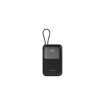 CANYON Powerbank OnPower 101 z kablem 10000 mAh PD22.5W Czarny