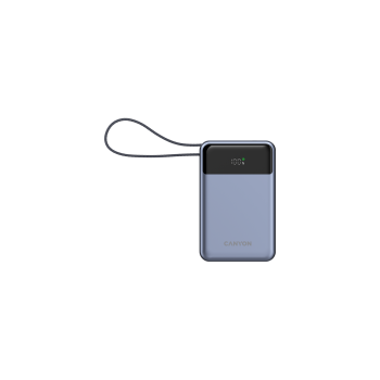 CANYON Powerbank OnPower 600 z kablem 20000 mAh PD65W Grafitowy
