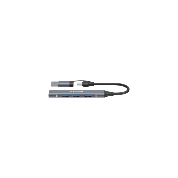 CANYON HUB DS-02 4 w 1 USB-A/C Szary