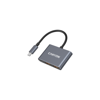CANYON HUB DS-3 3 w 1 USB-C Ciemnoszary