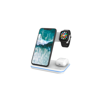 CANYON Ładowarka bezprzewodowa WS-303 15W 3w1 Biała