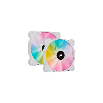 CORSAIR White SP140 RGB ELITE, 140mm RGB LED Fan, Lighting Node CORE