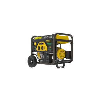 CHAMPION Generator dwupaliwowy, 7000W, 74dB, elektryczny start, Czarno Żółty