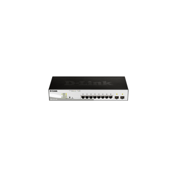 D-LINK 10-port 10/100/1000 Gigabit PoE Smart Switch including 2 Combo 1000BaseT/SFP