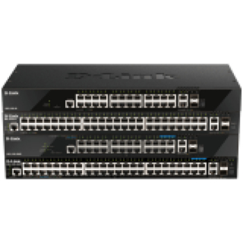 D-LINK 24 ports GE + 2 10GE ports + 2 SFP+ Smart Managed Switch