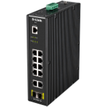 D-LINK 12 Port L2 Industrial Smart Managed Switch with 10 x 1GBaseT(X) ports & 2 x SFP ports