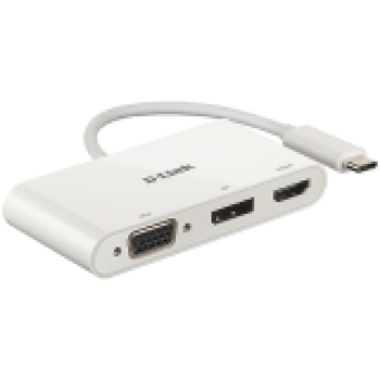D-LINK 3-in-1 USB-C to HDMI/VGA/DisplayPort Adapter