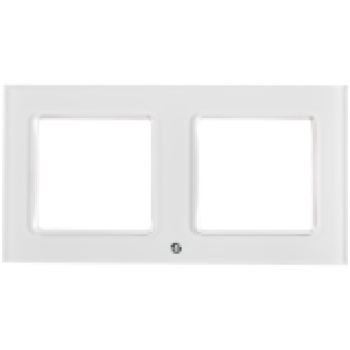 SHELLY Wall frame 2 - white Podwójna ramka wyłącznika biała
