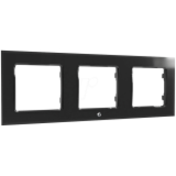 SHELLY Wall frame 3 - black Potrójna  ramka wyłącznika czarna