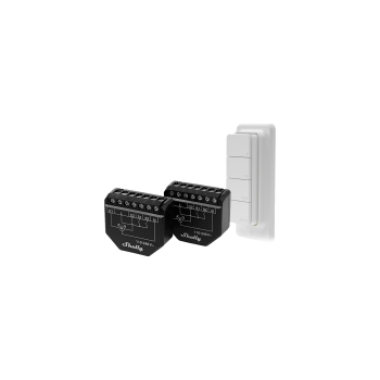 SHELLY Shutter x2 + BLU RC Button4 Pack 2x Moduł plus pilot czeroprzyciskowy