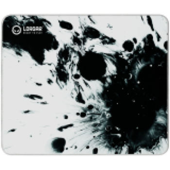 Full print white and black design, Bottom is black rubber with embossed LORGAR logo, with double side edge stitching