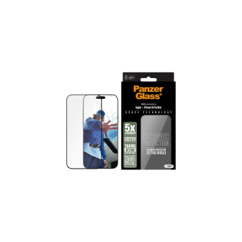 PANZERGLASS Ceramic Screen Protector iPhone 16 Pro Max, Ultra-Wide Fit