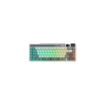 ROYAL KLUDGE RK M70 Cyan Purple Gaming Keyboard Beige switch