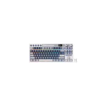 ROYAL KLUDGE RK M87 Ocean Blue Gaming Keyboard Cream switch
