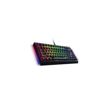 Razer BlackWidow V4 75%, Gaming Keyboard, US Layout, Razer Chroma RGB, Hot-swappable Design, Detachable Type C Cable, PCB & Case sound dampening foam,
