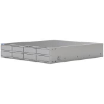 Ubiquiti UniFi UNAS-Pro-8-UK 2U rack-mount NAS with (8) 2.5/3.5" HDD bays and (2) M.2 NVMe SSD cache slots, delivering faster access, lower latency, a