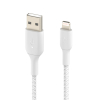 Belkin Kabel USB-A na Lightning, w oplocie, 1 m, biały
