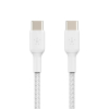 Belkin Kabel w oplocie USB-C na USB-C 60W, 1 m, biały