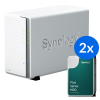 Synology DS223j /12T | 2-zatokowy serwer NAS w zestawie z dyskami o łącznej pojemności 12TB, Tower