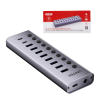 Unitek Hub USB C/USB A 10w1 5Gbps, 8x USB A, 2x USB C z włącznikami portów następca -> H1315C