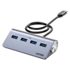 Unitek Ergonomiczny hub USB-C | 4x USB-A | 5Gbps