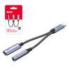 Unitek Adapter USB-C na minijack 3,5mm i USB-C 60W