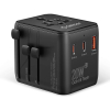 Orico Ładowarka podróżna, adapter sieciowy UK/EU/US/AU, 2x UBS-C 20W, USB-A