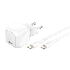 Belkin Ładowarka USB-C PD 30W, mała, biała + kabel USB-C