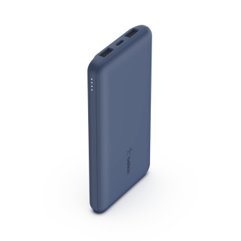 Belkin Powerbank 10 000 mAh, 2x USB-A, USB-C 15W, niebieski