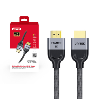 Unitek przewód 8K LUX HDMI 2.1 oplot 8 M