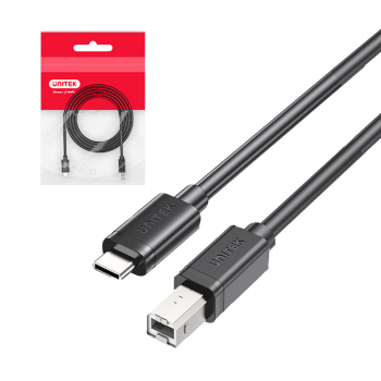 Unitek kabel do drukarki USB C na USB B 2.0 czarny 1m
