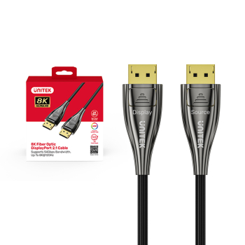 Unitek Kabel światłowodowy 8K Display Port 2.1 20m