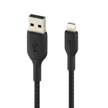Belkin Kabel USB-A na Lightning, w oplocie, 2m, czarny