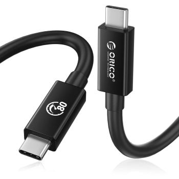 Orico Przewód Thunderbolt 5 USB-C 80Gbps, 240W, 8K@60Hz, 1,5m, czarny Orico Przewód Thunderbolt 5 USB-C 80Gbps, 240W, 8K@60Hz, 1,5m, czarny