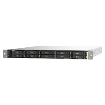 QNAP TS-h1090FU-7302P-128G | 10-zatokowy all flash NAS, AMD Epyc, 128GB RAM, 2x 25GbE SFP28, RP RACK