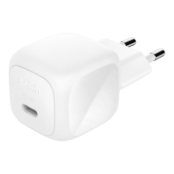 Belkin Ładowarka USB-C 45W, PD 3.1, BoostCharge, kompaktowa, biała Belkin Ładowarka USB-C 45W, PD 3.1, BoostCharge, kompaktowa, biała