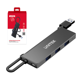 Unitek Hub USB-A 4 porty USB-A 5 Gbps